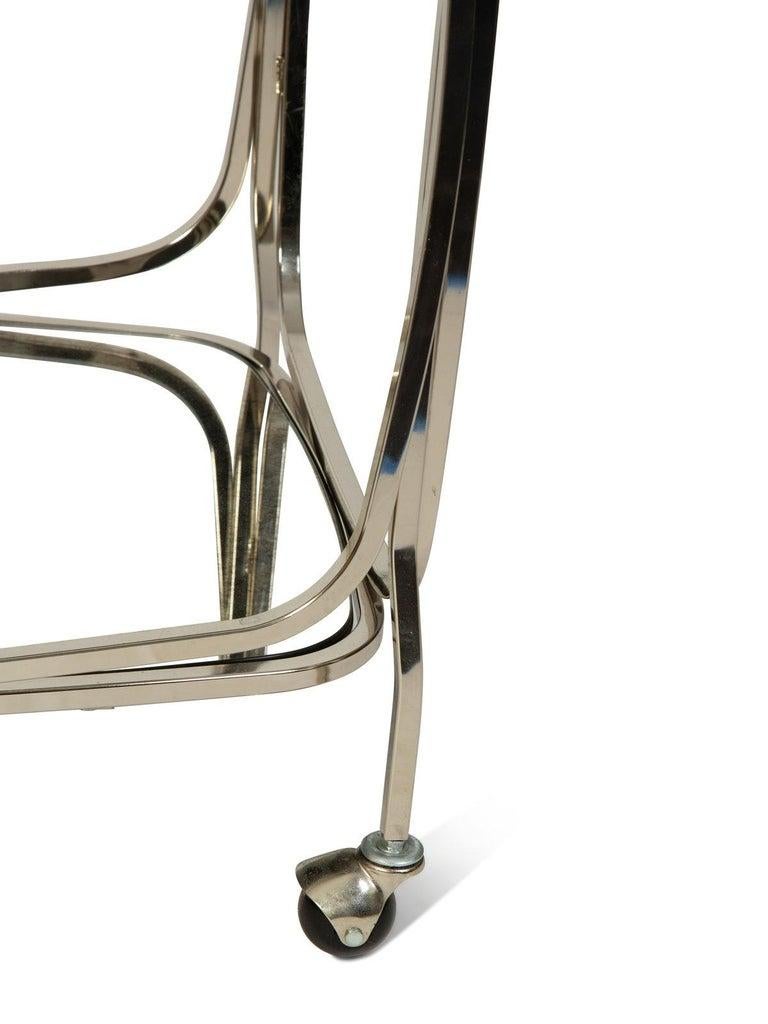 Italian Bar Cart in Chrome and Antiqued Mirror 10