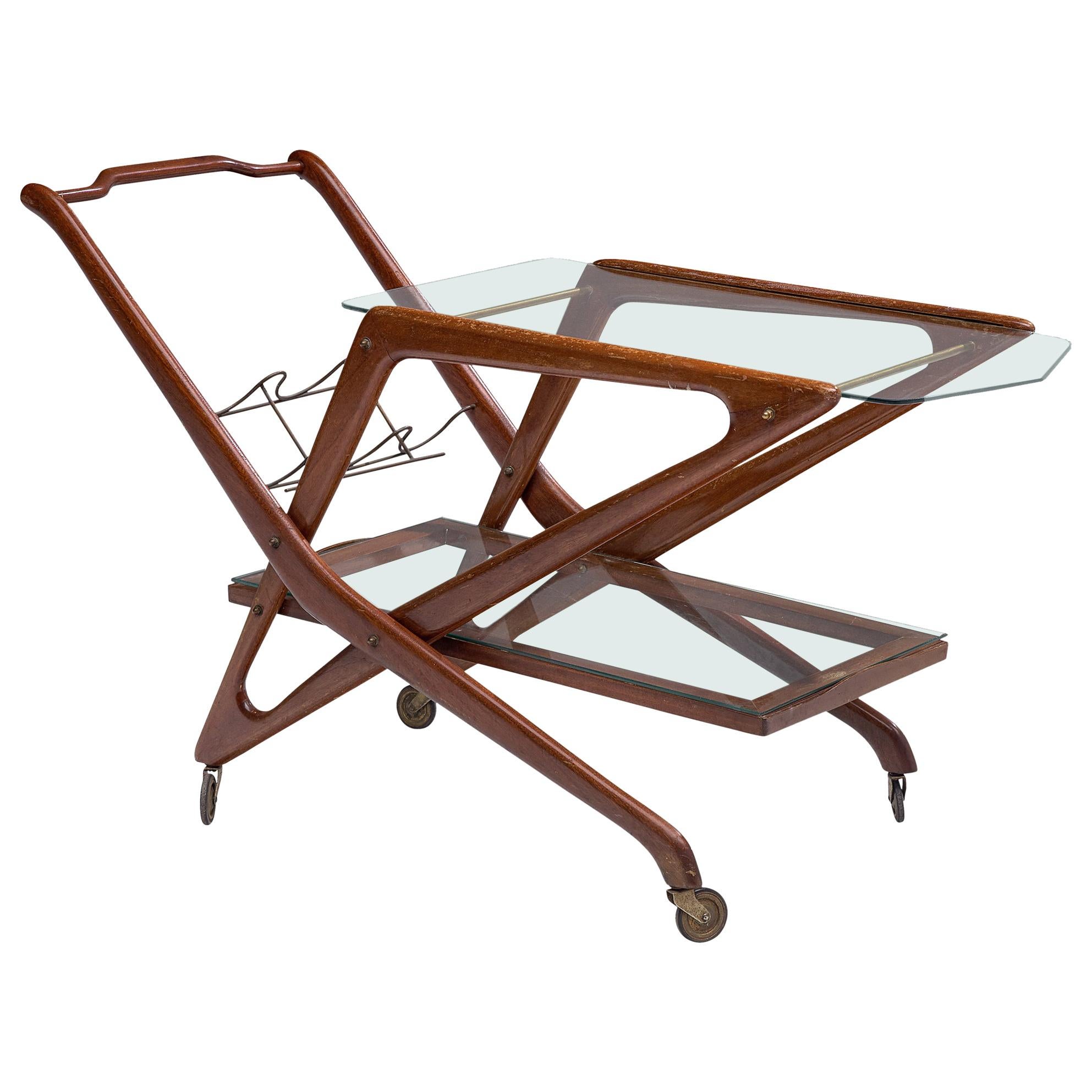 Italian Bar Cart in Walnut