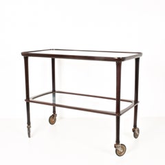 Italian Bar Cart wood Ico Parisi for A. De Baggis signed Mod 56, Italy