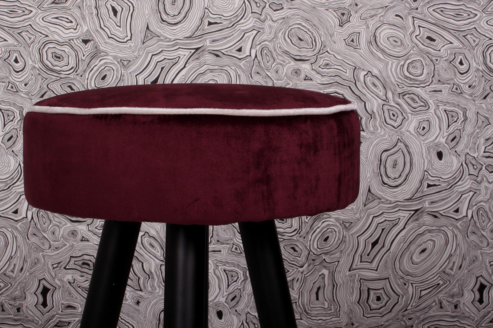 BAR/COUNTER italien  STOOL BURGUNDY rouge style années 50/60 en vente 2