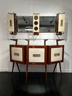 Italian Bar Counter With 3 Stools 1950's