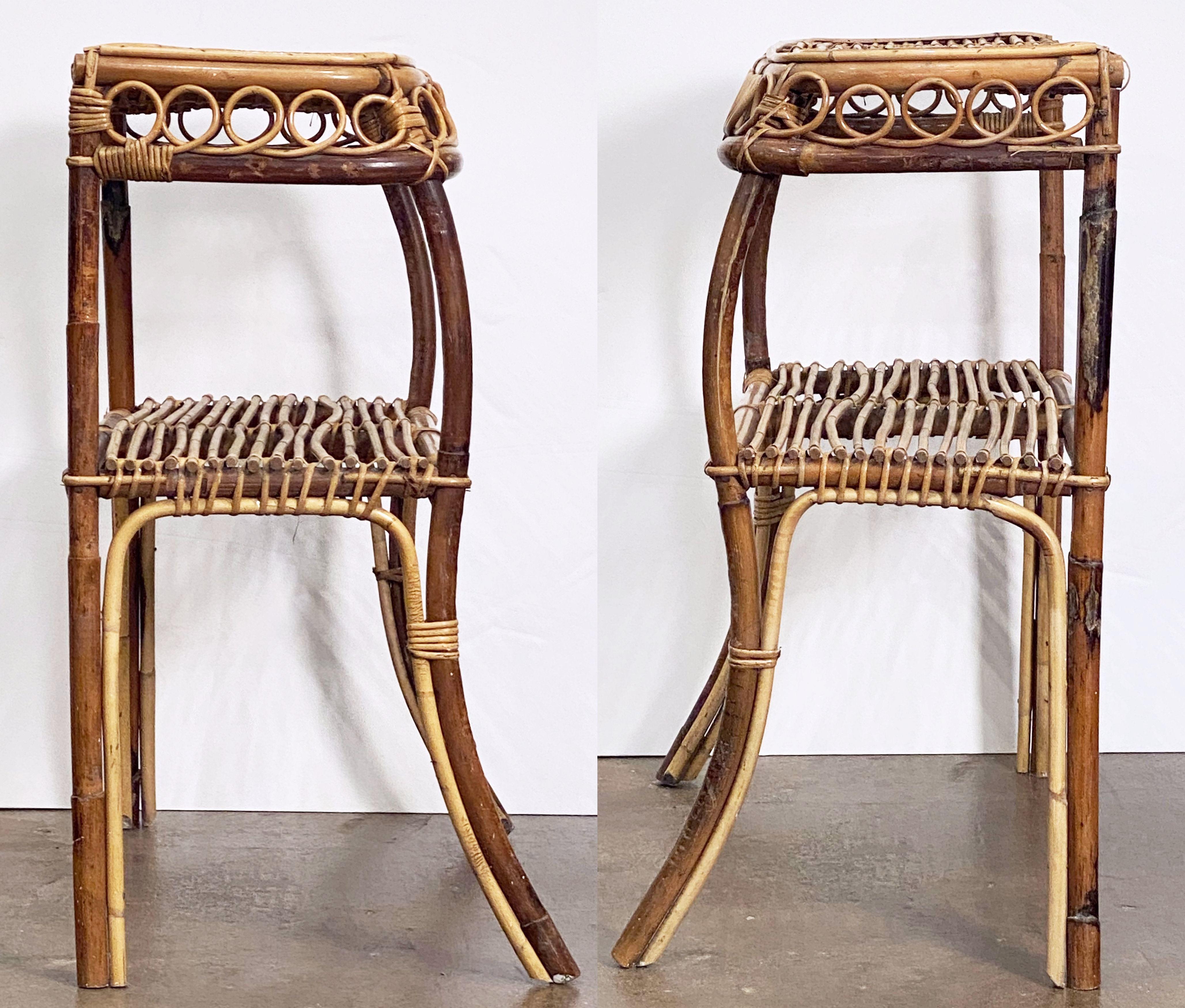 Italian Bar or Console Table of Cane, Bamboo, and Rattan For Sale 5