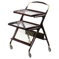 Vintage Italian Bar Trolley Designed Cesare Lacca, 1950