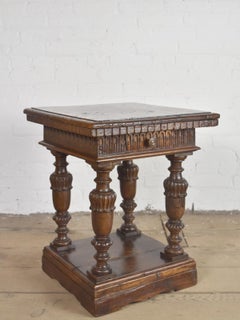 Italian Baroque 17th Century and Later Walnut Small Square Table