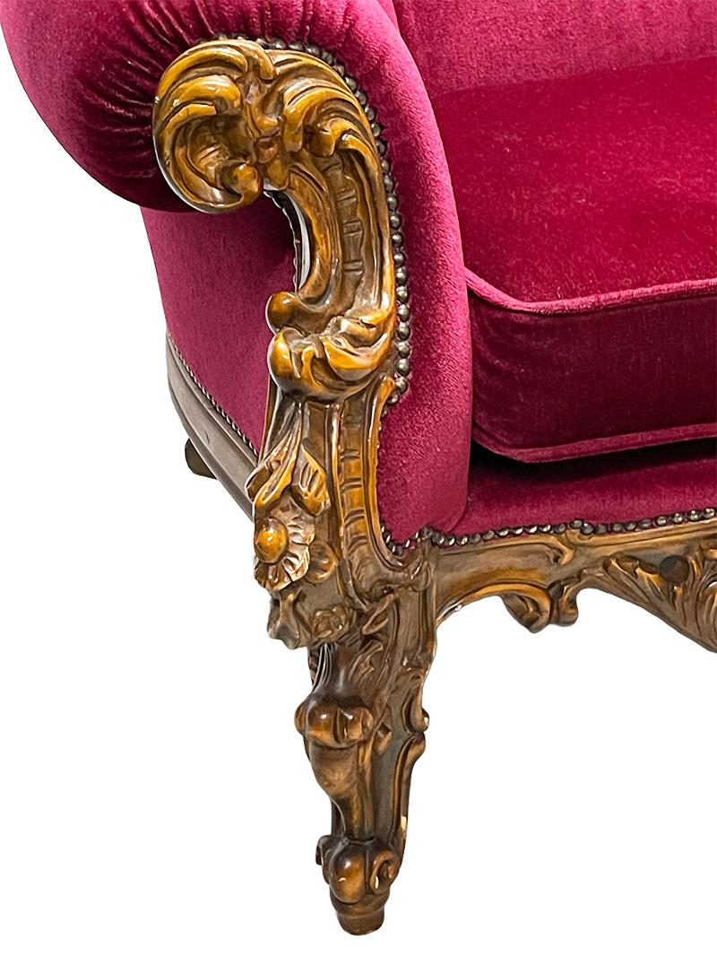 Canapé baroque italien à 3 places, 1970 en vente 1