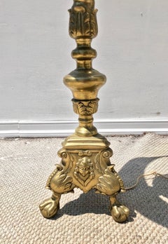 Italian Baroque Alter Stick Lamp of Large-Scale