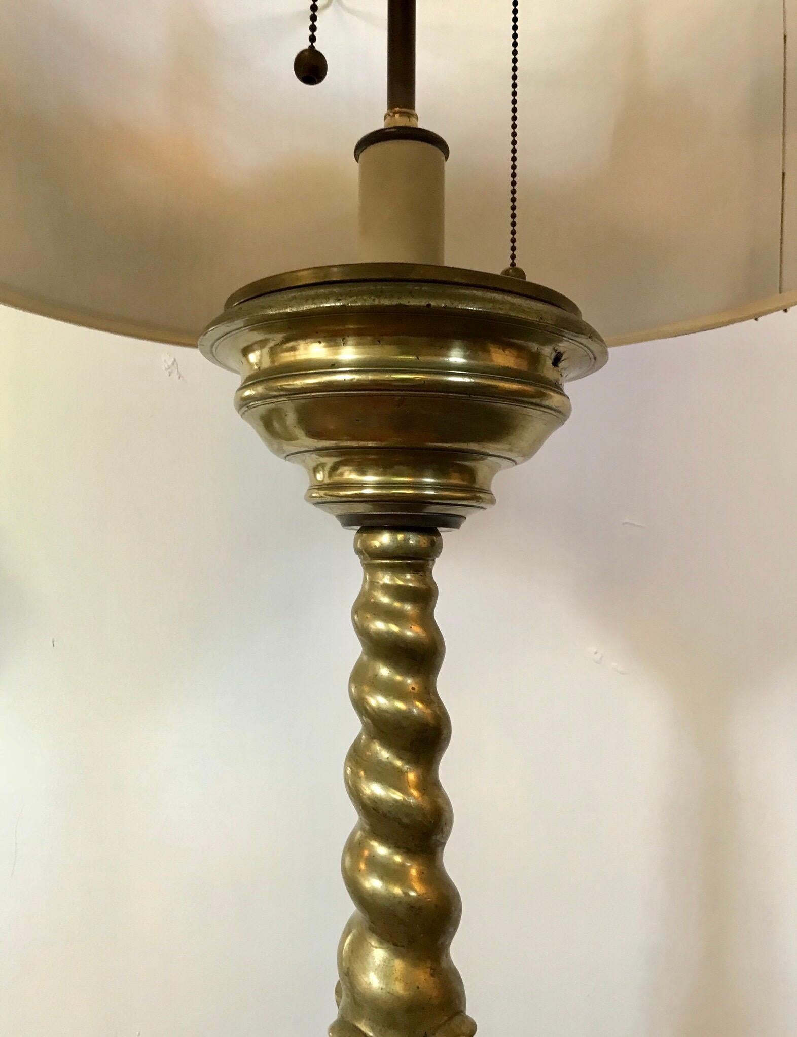 18th Century Italian Baroque Alter Stick Lamp of Large-Scale For Sale