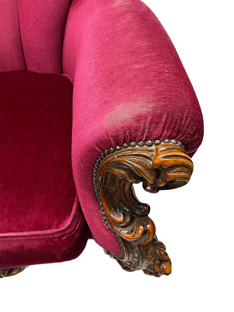 20th Century Italian baroque armchairs, 1970s For Sale