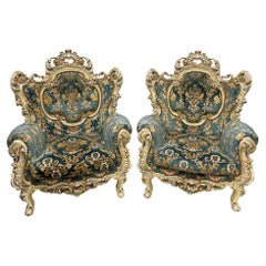 Italian baroque armchairs, 1970s
