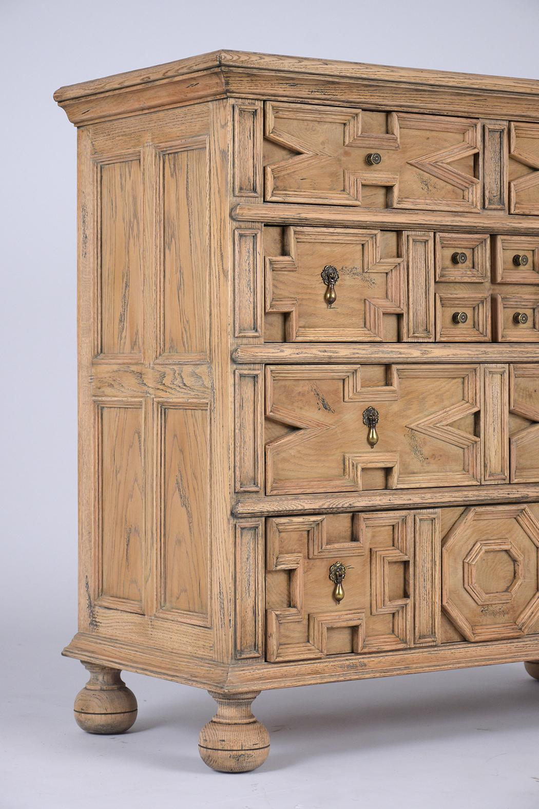 Late 20th Century Italian Baroque Bleached Wood Finish Dresser