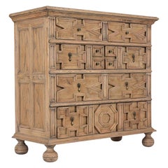 Italian Baroque Bleached Wood Finish Dresser