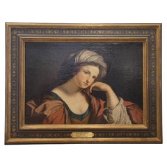 Escuela barroca italiana boloñesa "Sibila persa "según Giovanni Francesco Barbieri