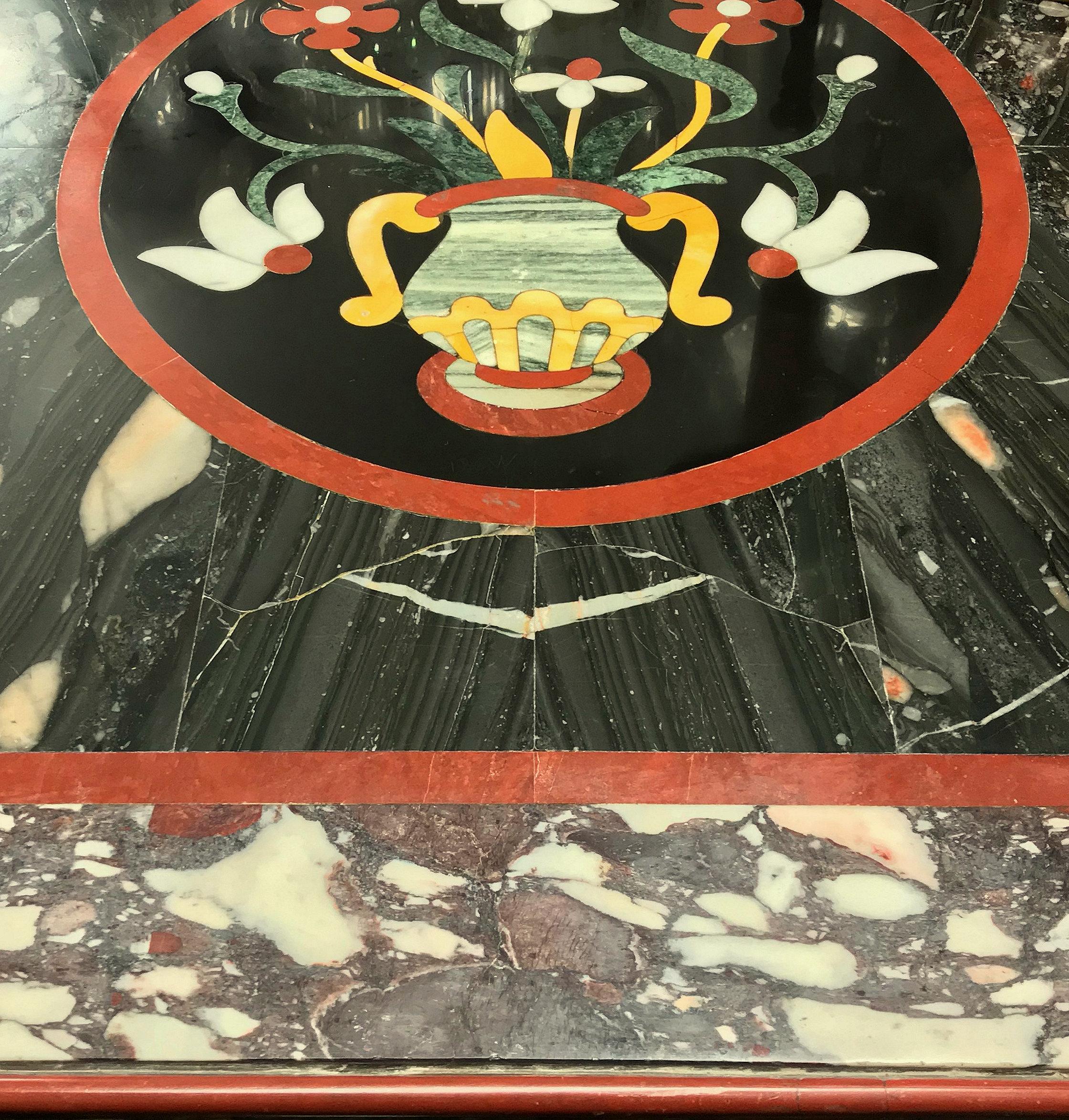 Italian Baroque Carved and Painted Pietra Dura Centre Table 1