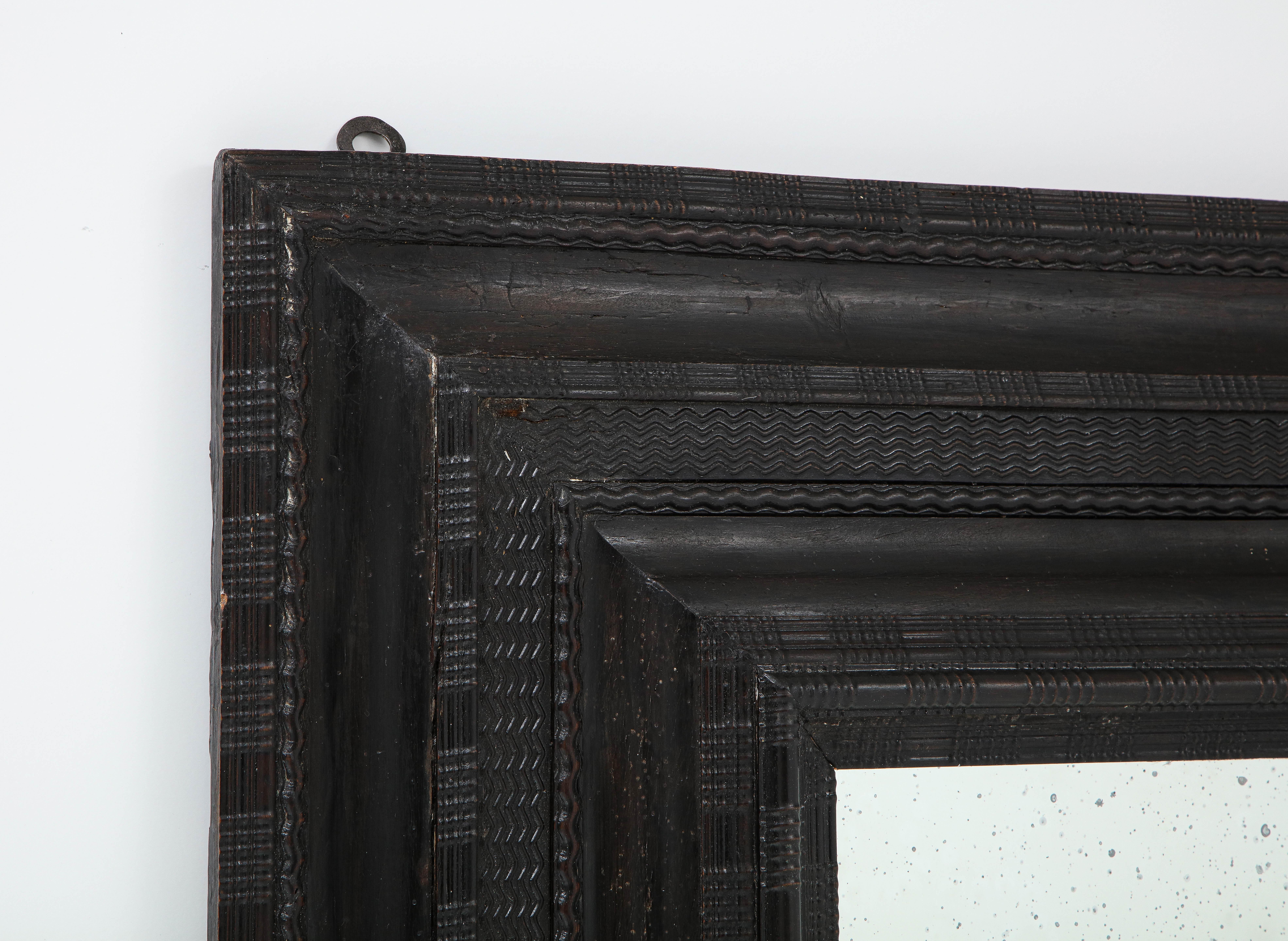 Italian Baroque Carved Ebonized Frame/Mirror 5