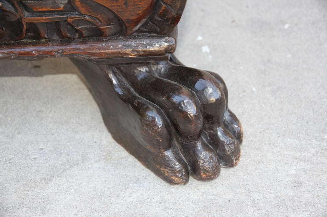 Italian Baroque Carved Walnut Cassone 2