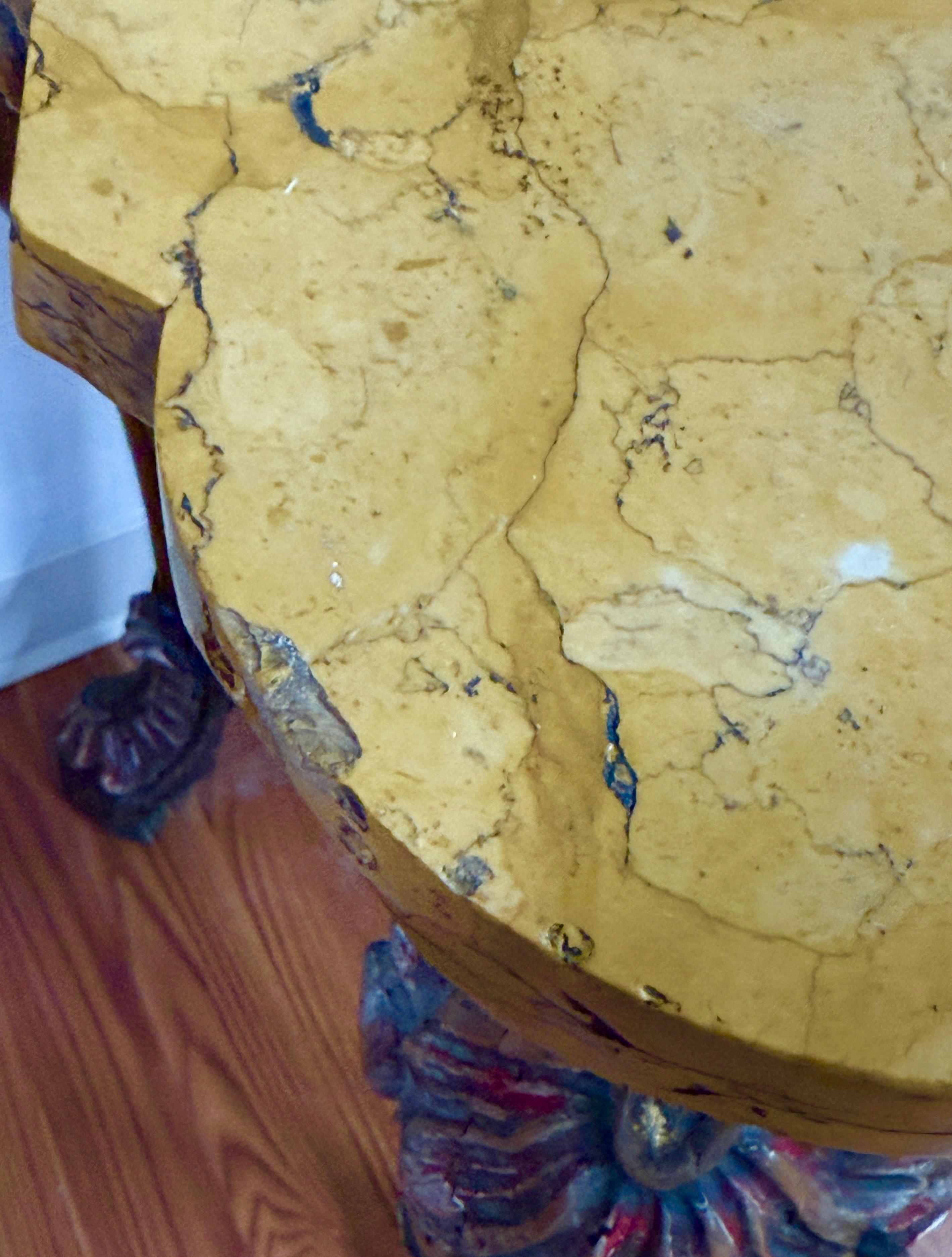 Console Baroque Italienne en Wood Wood Wood Wood Wood Wood Wood Wood Wood Wood Wood Wood Wood Wood Wood Wood Wood Wood Wood Wood Wood Wood Wood Wood Wood Wood Wood Wood Wood Wood Wood Wood Wood Wood Wood Siena Marble Top Encrusted Nautilus Fossils en vente 4