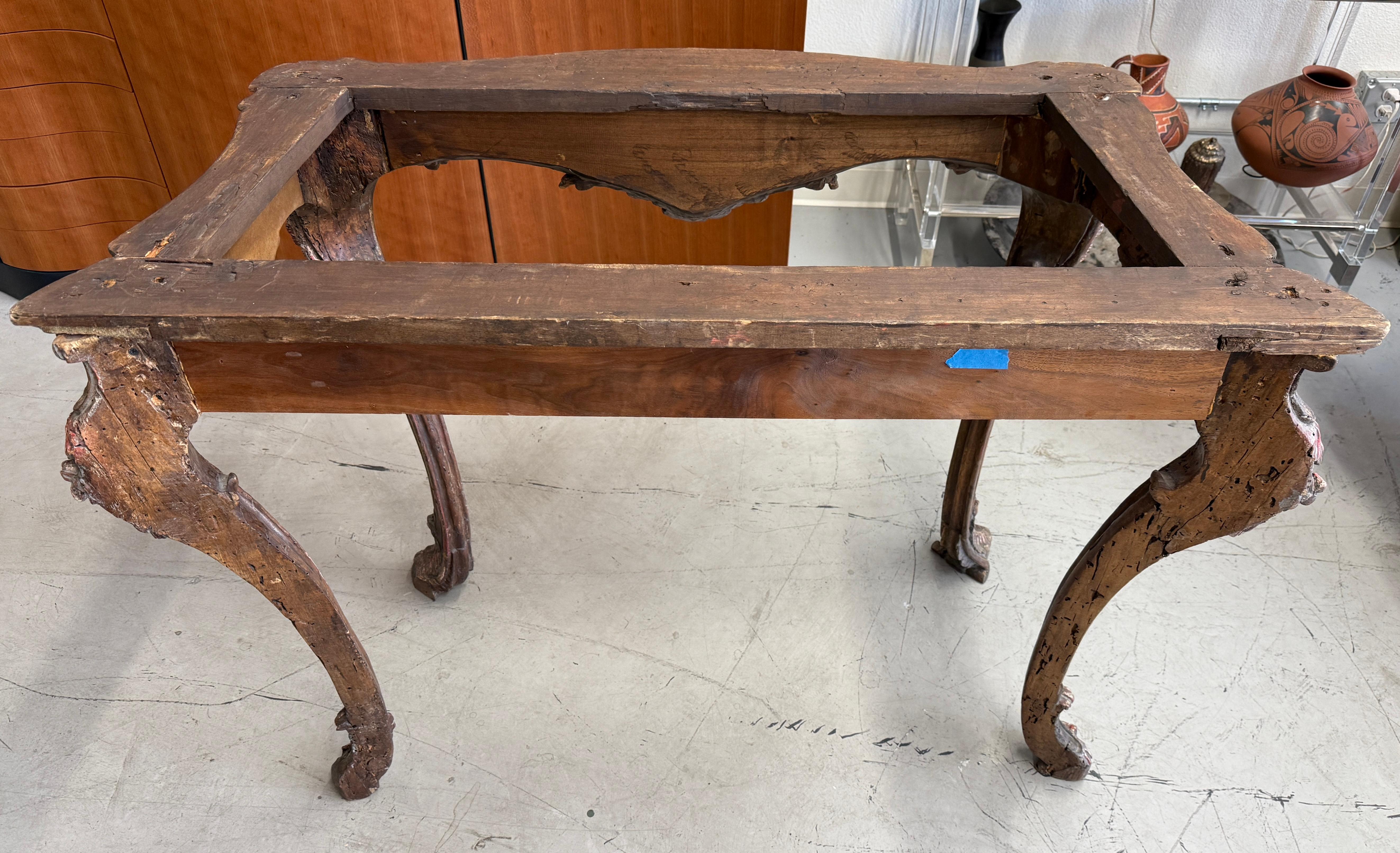 Console Baroque Italienne en Wood Wood Wood Wood Wood Wood Wood Wood Wood Wood Wood Wood Wood Wood Wood Wood Wood Wood Wood Wood Wood Wood Wood Wood Wood Wood Wood Wood Wood Wood Wood Wood Wood Wood Wood Siena Marble Top Encrusted Nautilus Fossils en vente 6