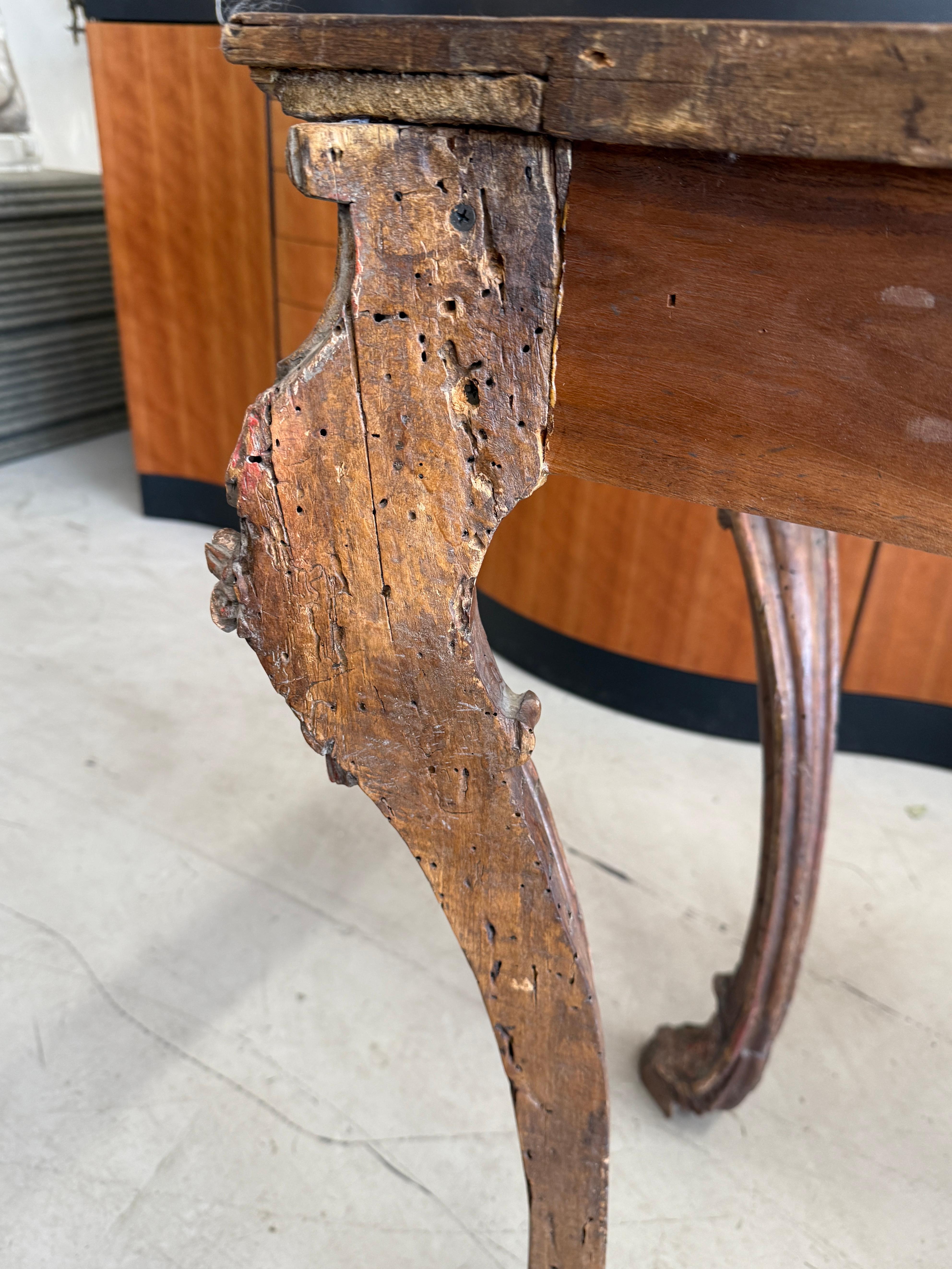 Console Baroque Italienne en Wood Wood Wood Wood Wood Wood Wood Wood Wood Wood Wood Wood Wood Wood Wood Wood Wood Wood Wood Wood Wood Wood Wood Wood Wood Wood Wood Wood Wood Wood Wood Wood Wood Wood Wood Siena Marble Top Encrusted Nautilus Fossils en vente 9