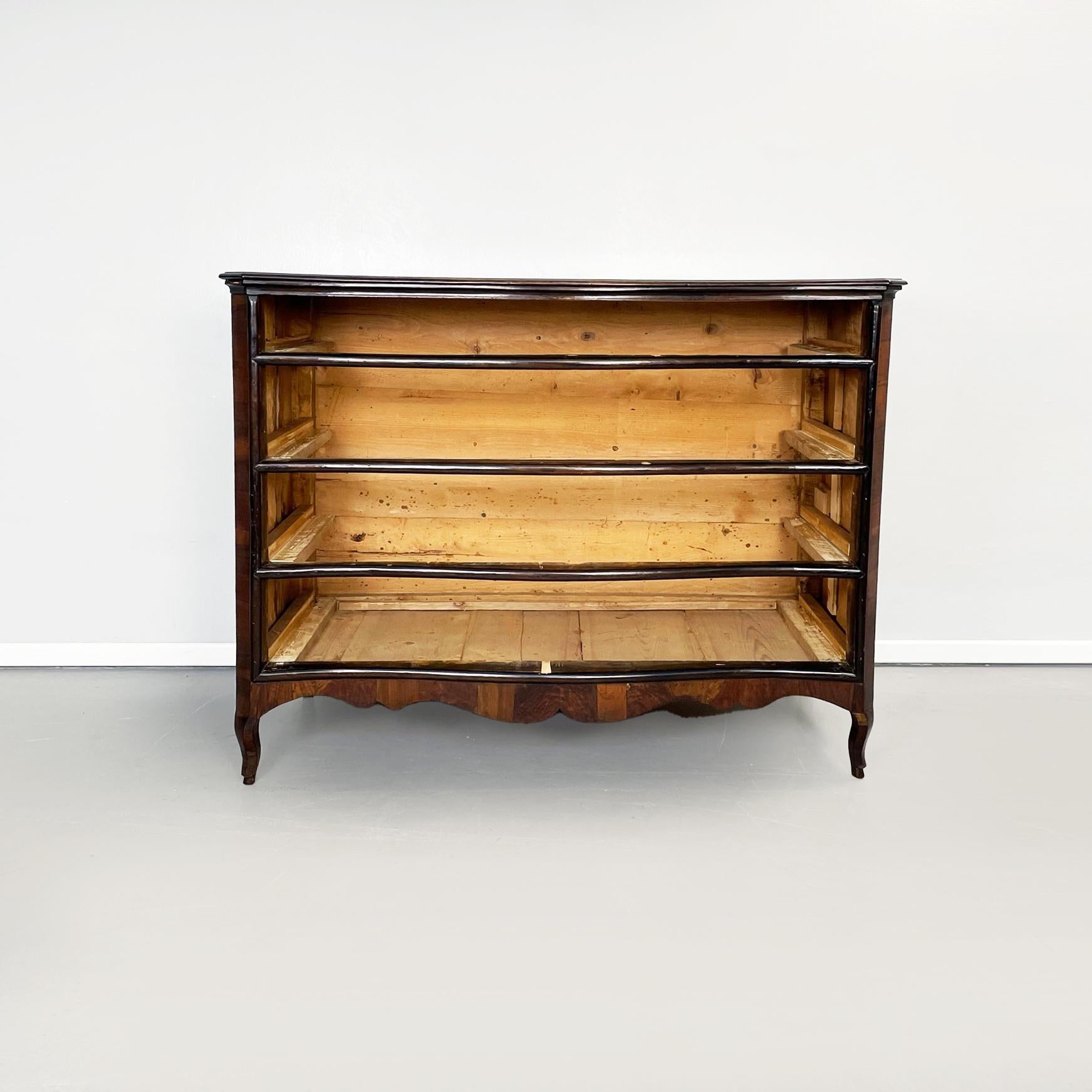 Italian baroque chests of drawers in wood and metal, 1730-1740s For Sale 13