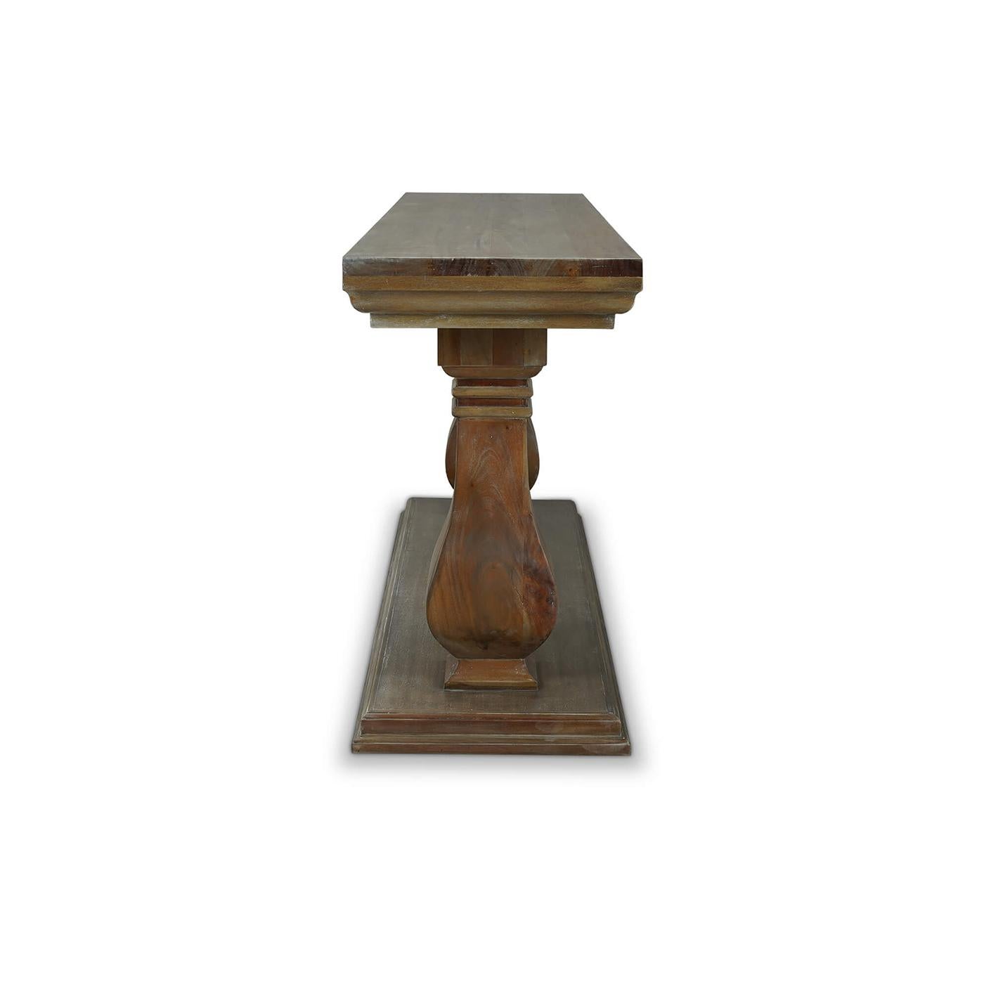 Rustic Italian Baroque Console Table For Sale