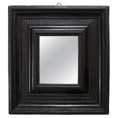 Italian Baroque Ebonized Frame Mirror with Mercury Glass, 1680-1700