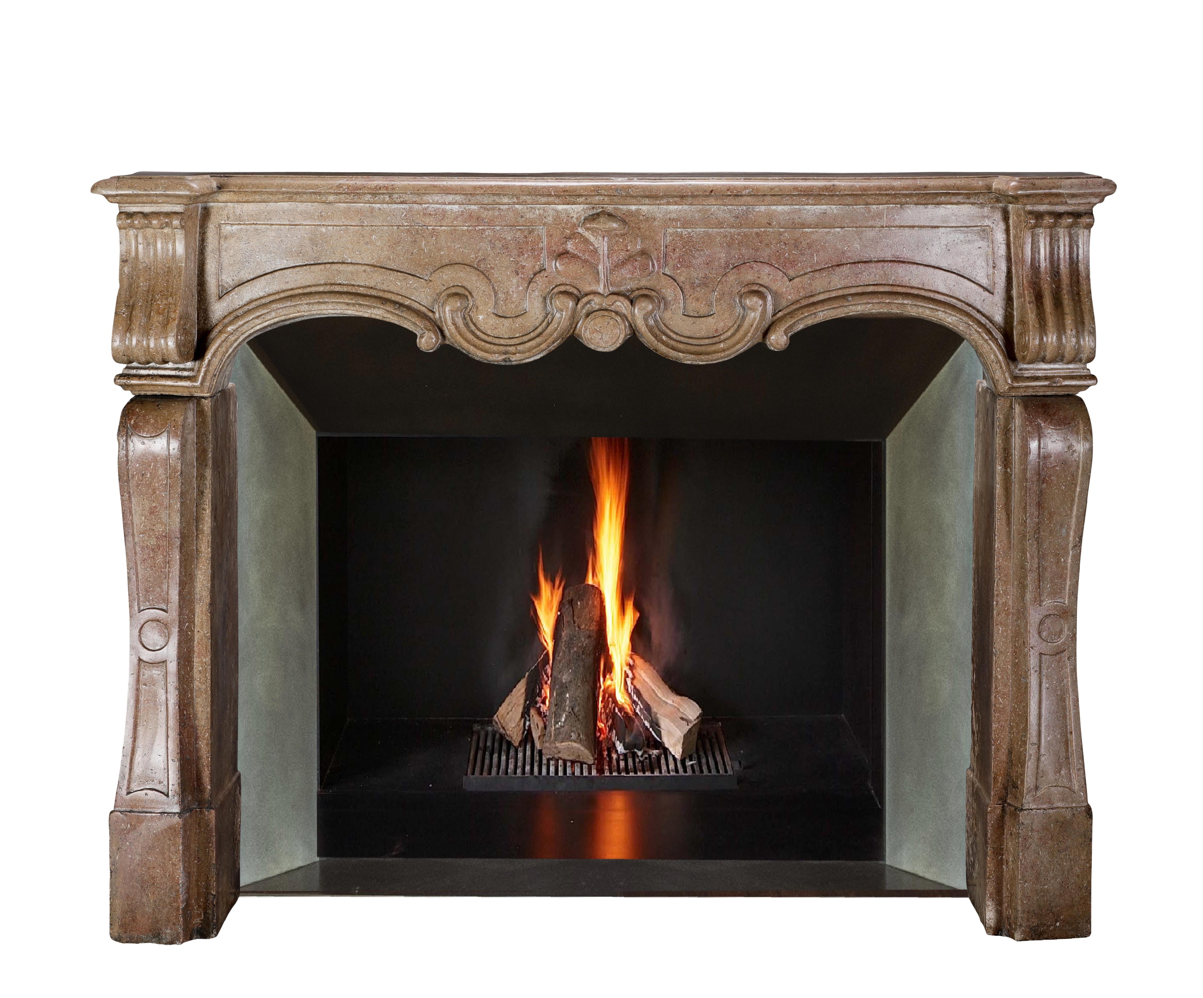 Italian Baroque Fireplace - 17th Century - Luxury Interior Design.
This exceptional Baroque-style fireplace surround, carved from rare Burgundy hard stone, is a true testament to 17th-century European craftsmanship. Radiating elegance and longevity,