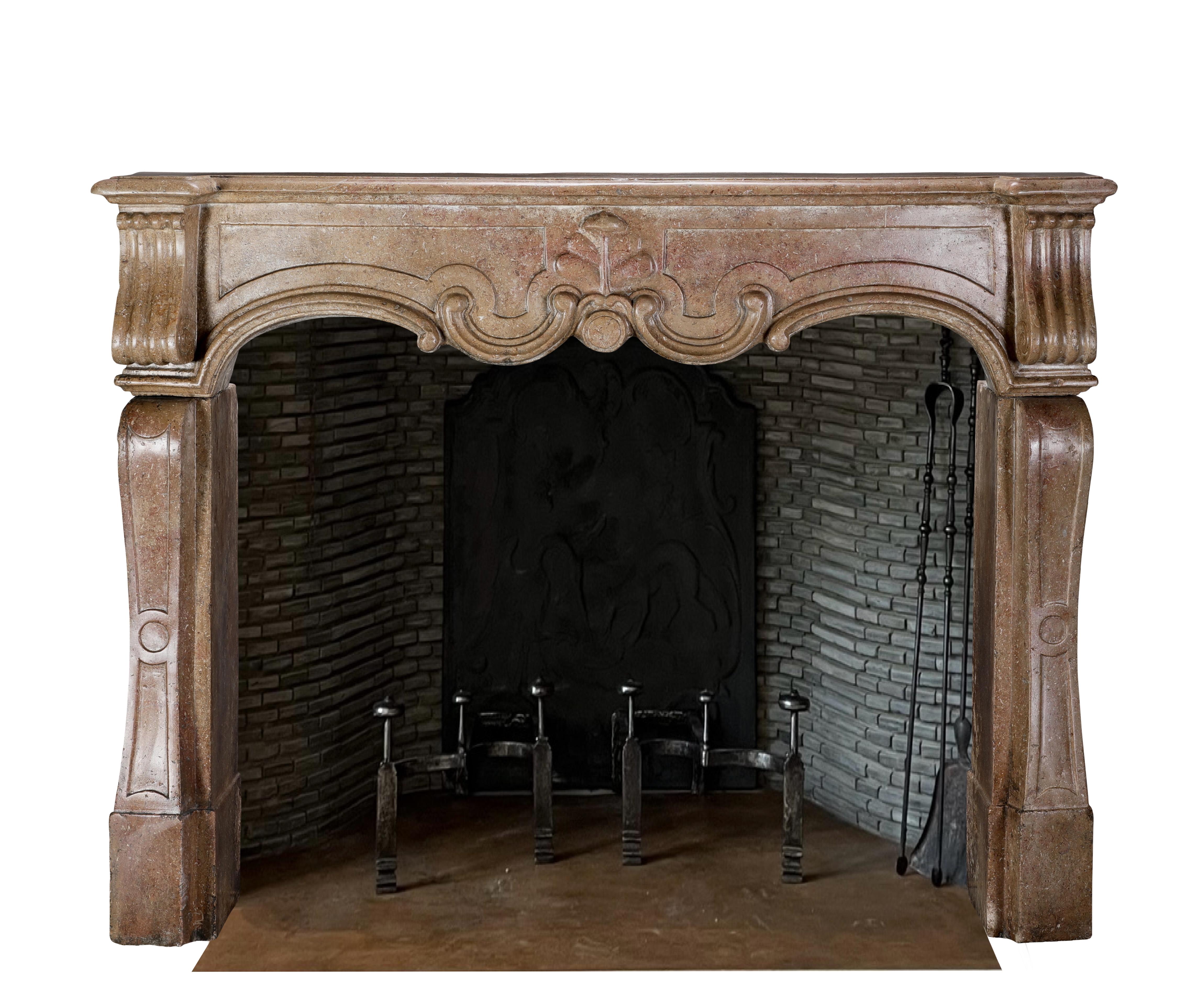 Hand-Carved Italian Baroque Fireplace - 17th Century - Luxury Timeless Interior Design For Sale