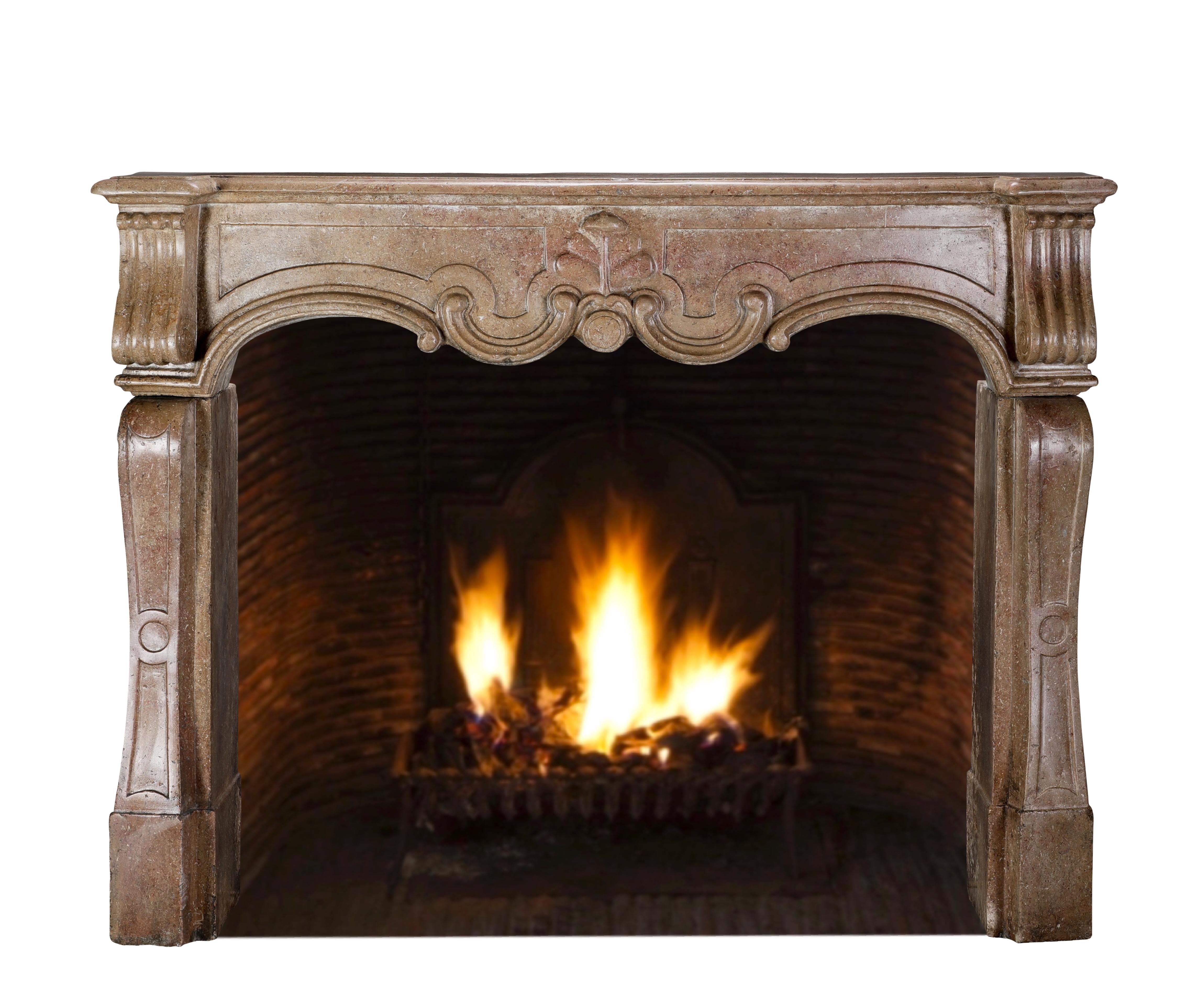 Stone Italian Baroque Fireplace - 17th Century - Luxury Timeless Interior Design For Sale