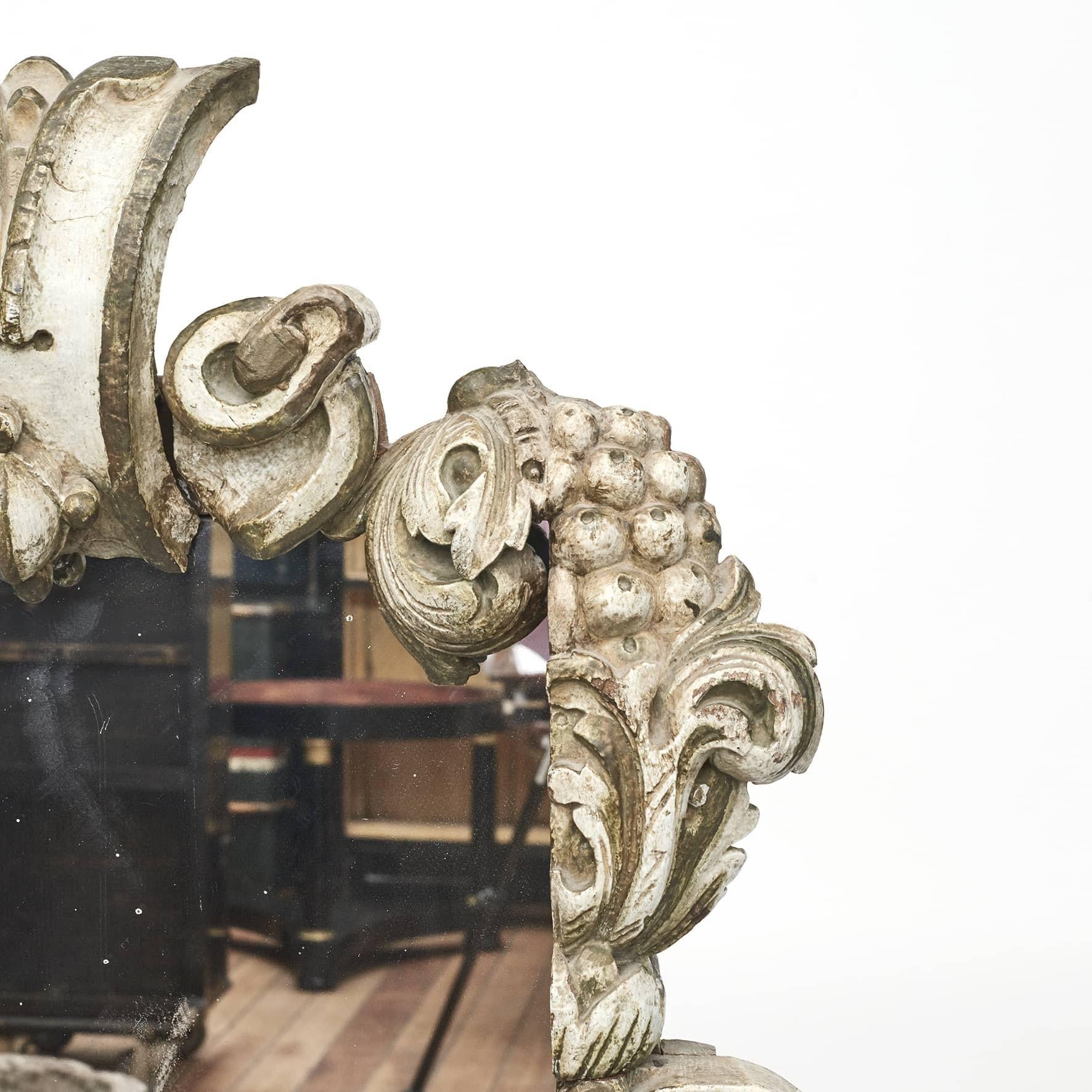 Antique Italian Baroque Frame Mirror C 1680-1720 3