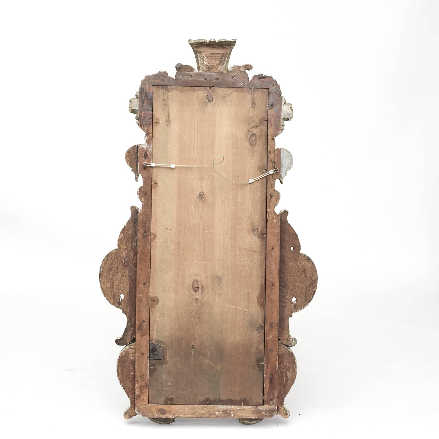 Antique Italian Baroque Frame Mirror C 1680-1720 4