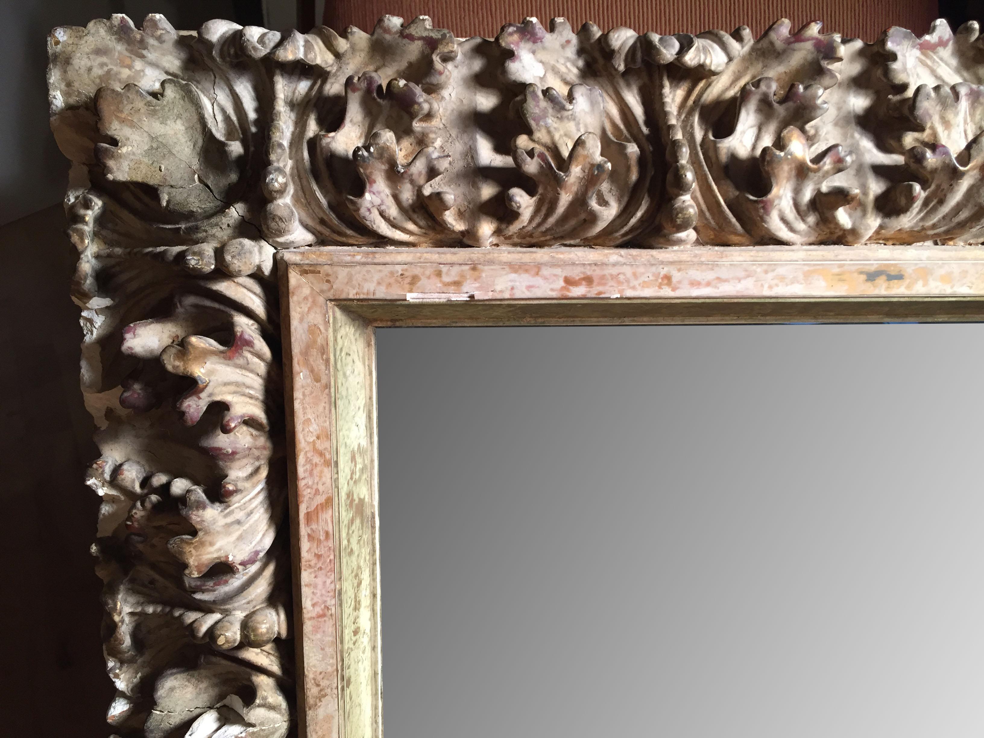 20th Century Italian Baroque Gilt Frame Mirror