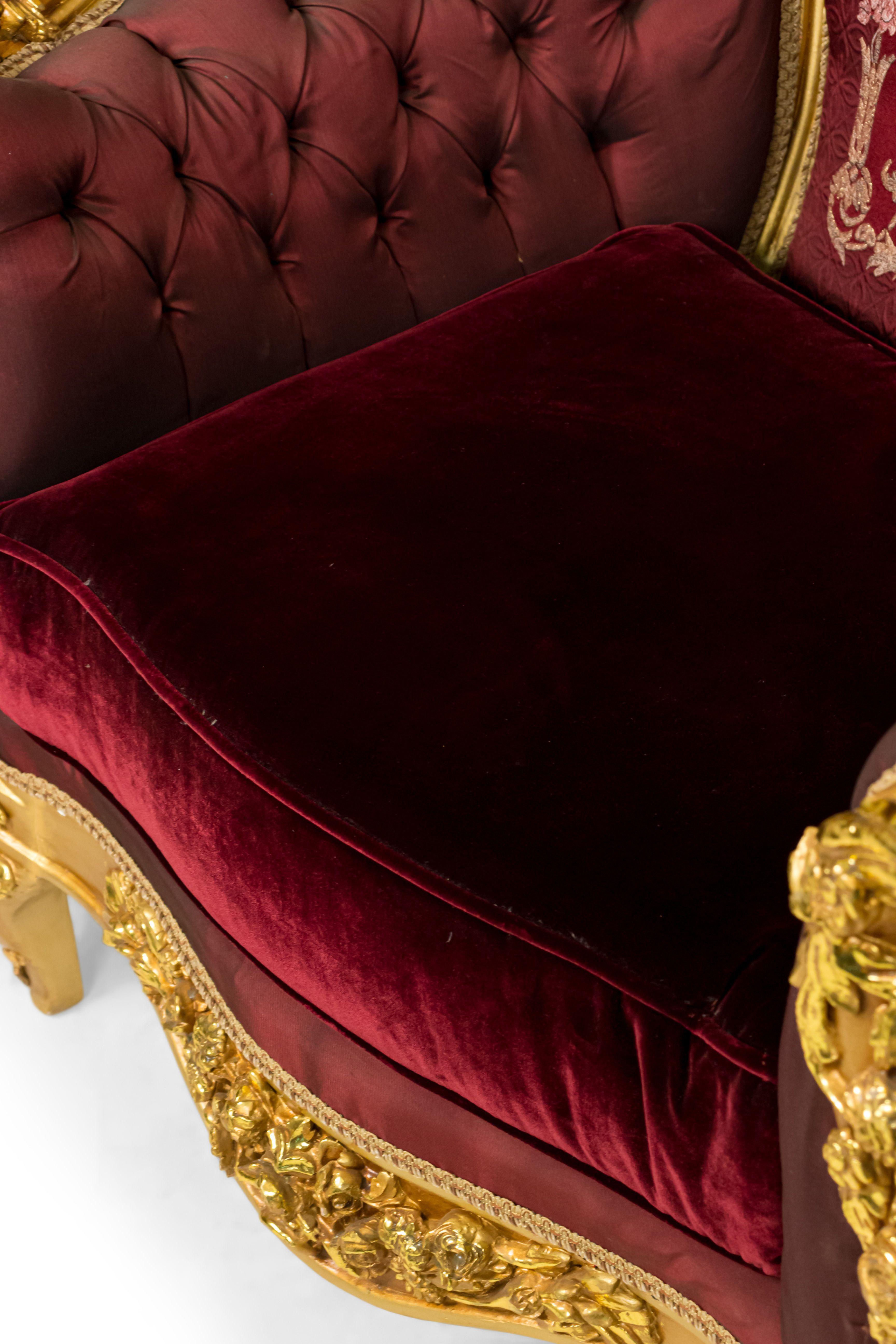 Italian Baroque Giltwood Armchairs For Sale 3