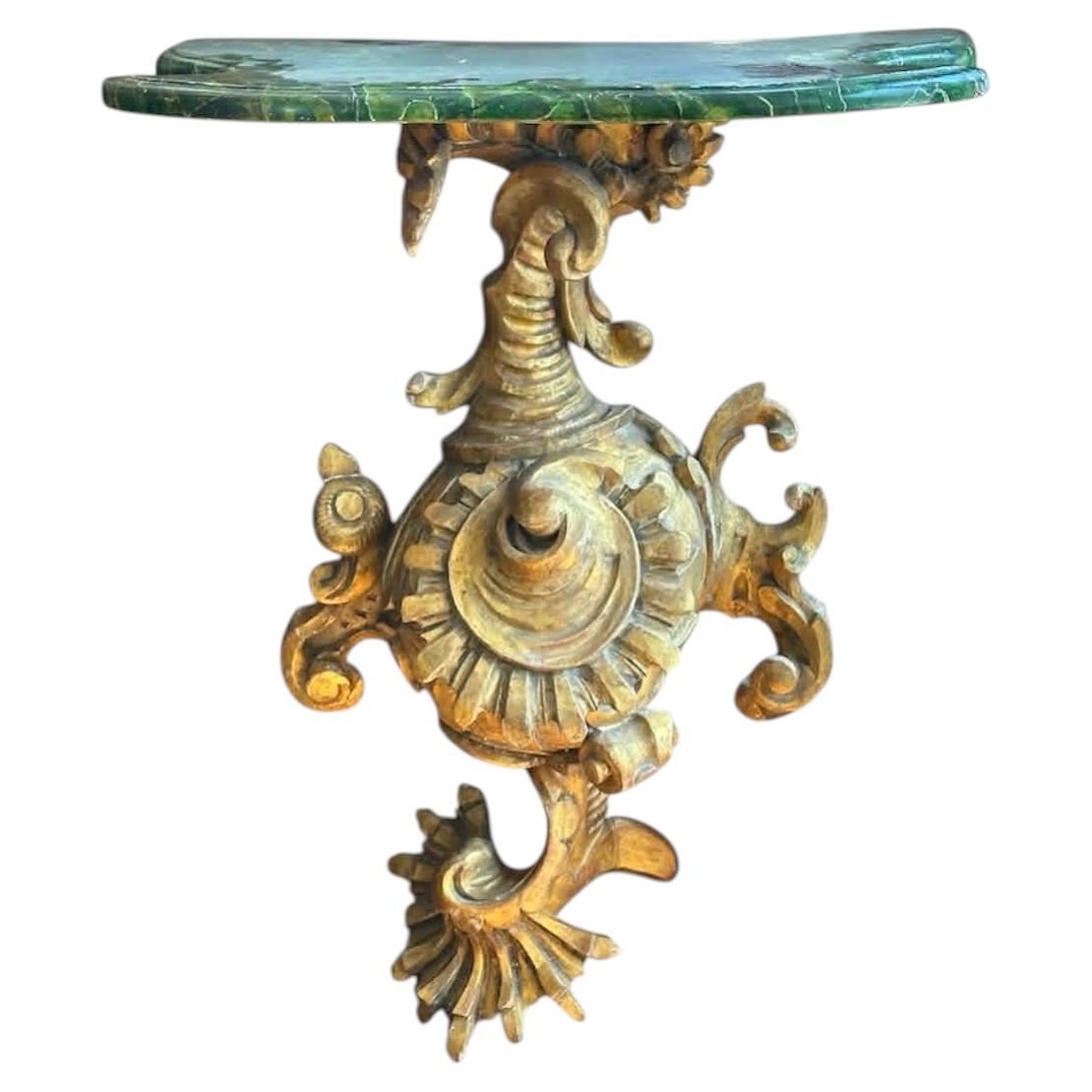 Italian Baroque Giltwood Console For Sale