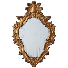 Italian Baroque Giltwood Mirror, c. 1800