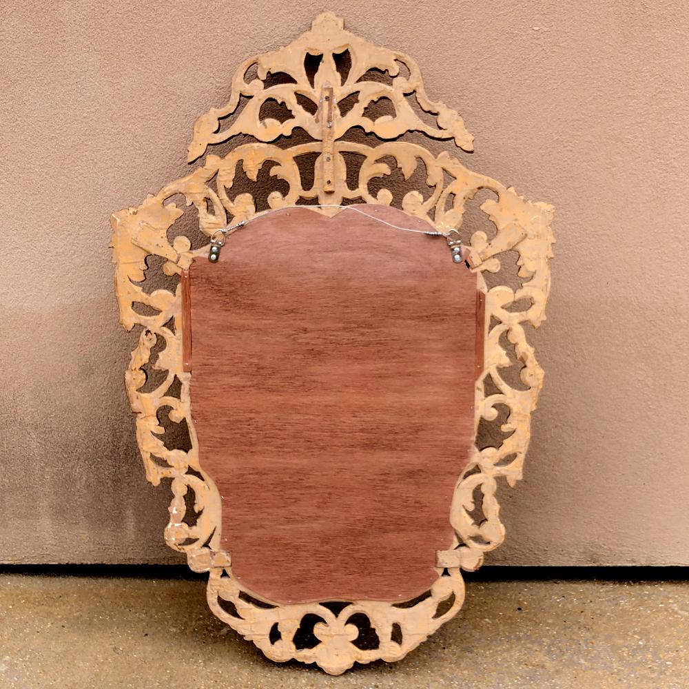 Miroir baroque italien en bois doré en vente 5