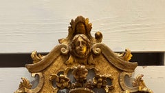 Specchio barocco italiano in legno dorato