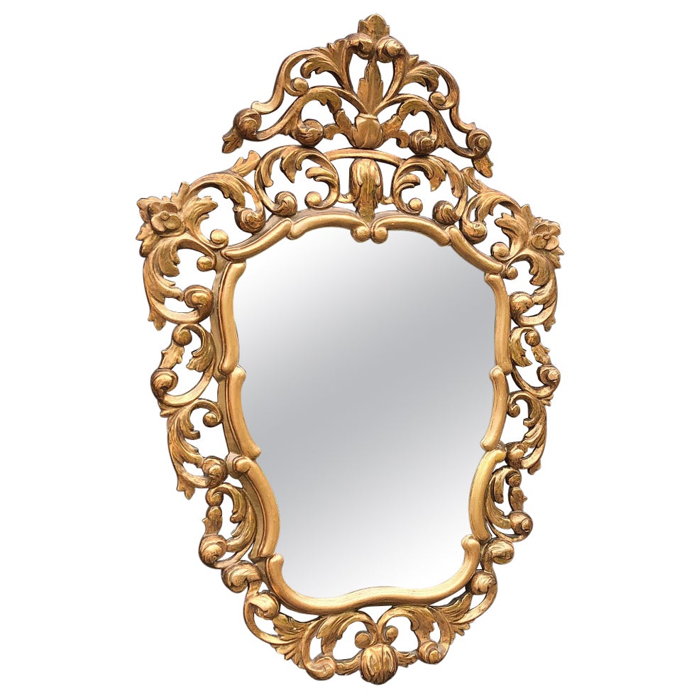 Italian Baroque Giltwood Mirror
