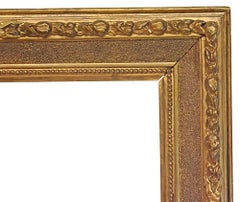 Italian 18x23 inch Baroque Gold Leaf Picture Frame circa 1830