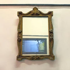 Italian Baroque Golden Frame Mirror, 1950s