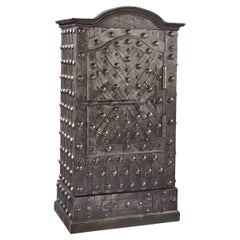 Antique Italian Baroque Iron Safe