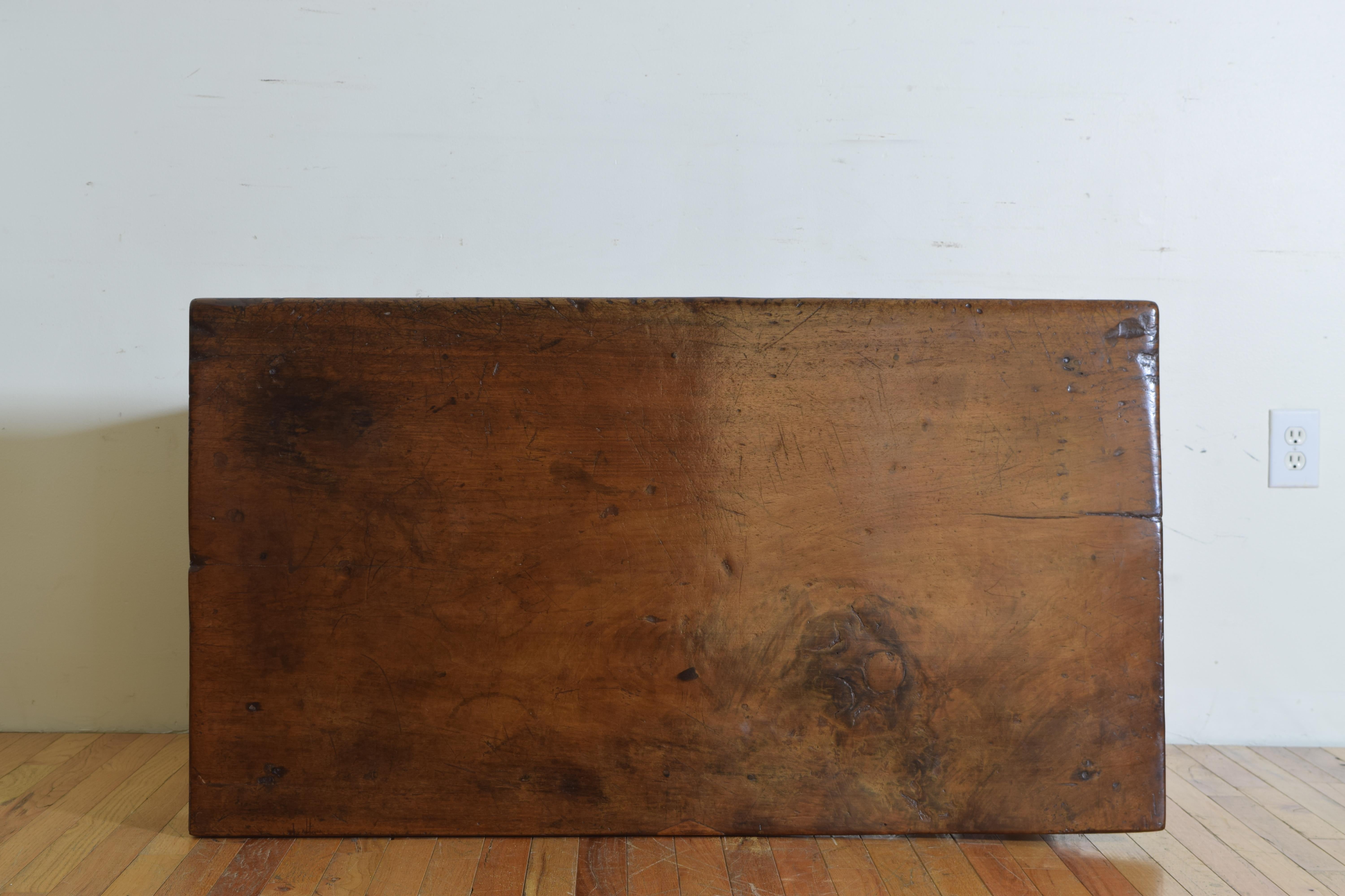 Italian Baroque Light Walnut 1-Drawer Center Table / Writing Table 6