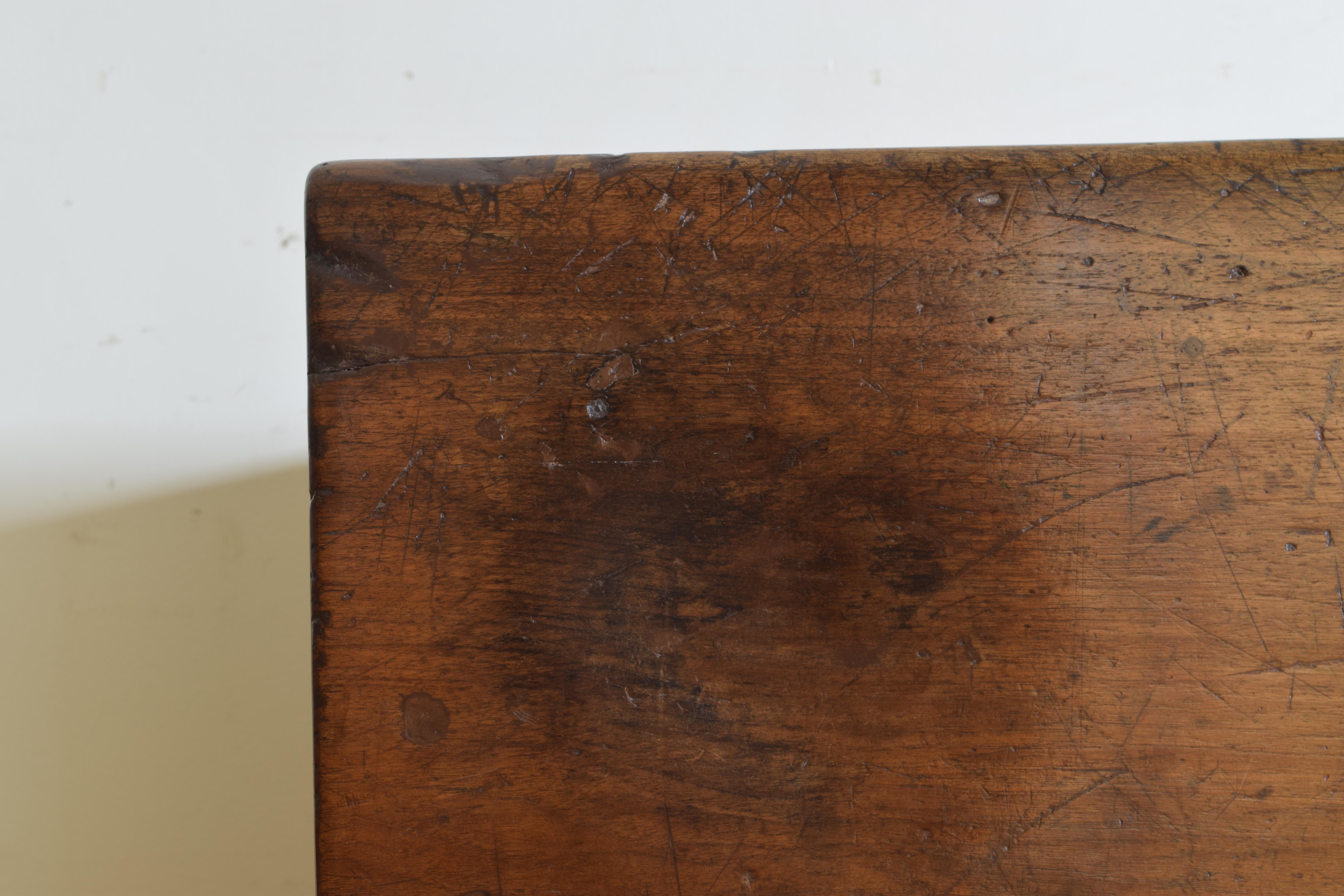 Italian Baroque Light Walnut 1-Drawer Center Table / Writing Table 7