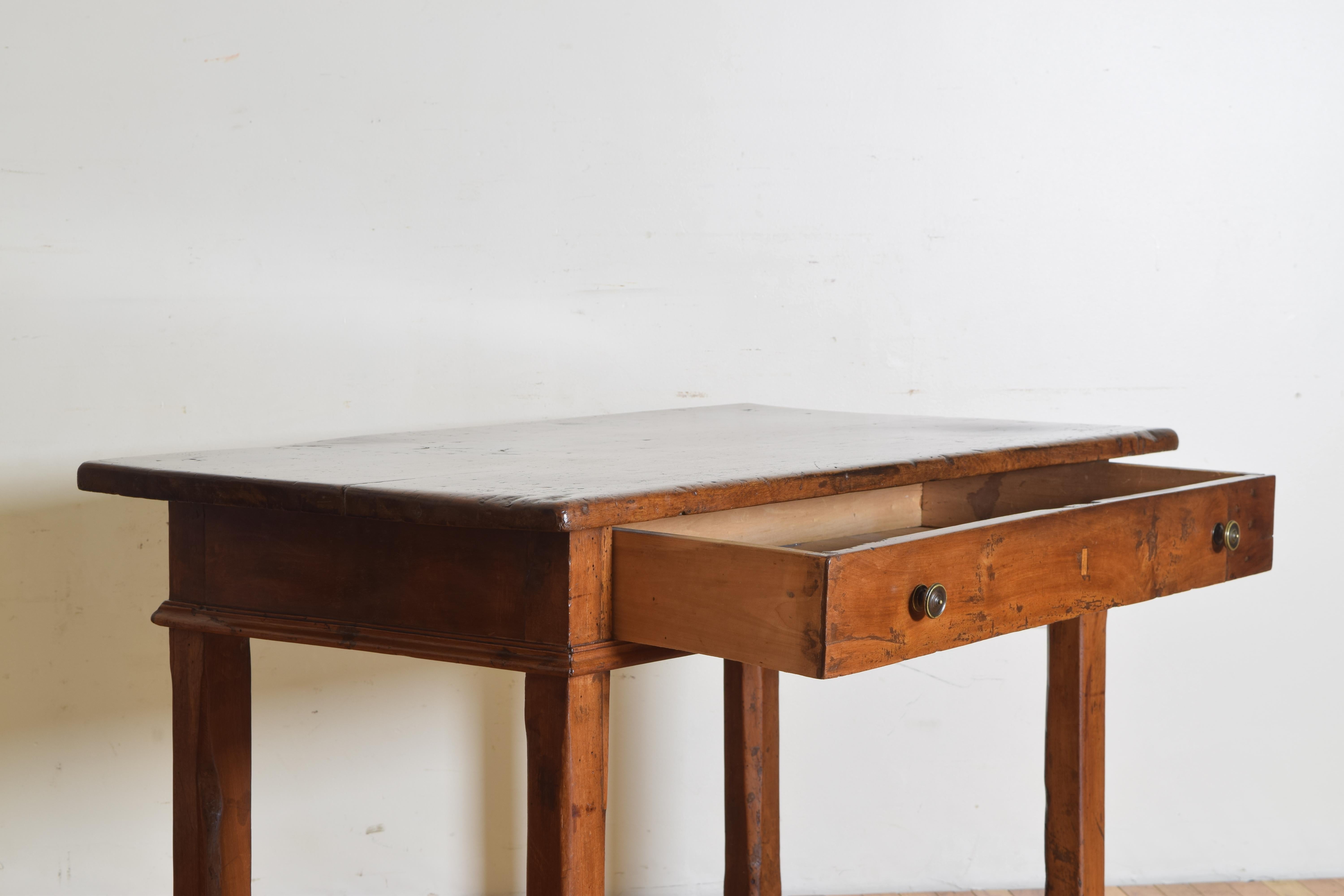 Italian Baroque Light Walnut 1-Drawer Center Table / Writing Table 1