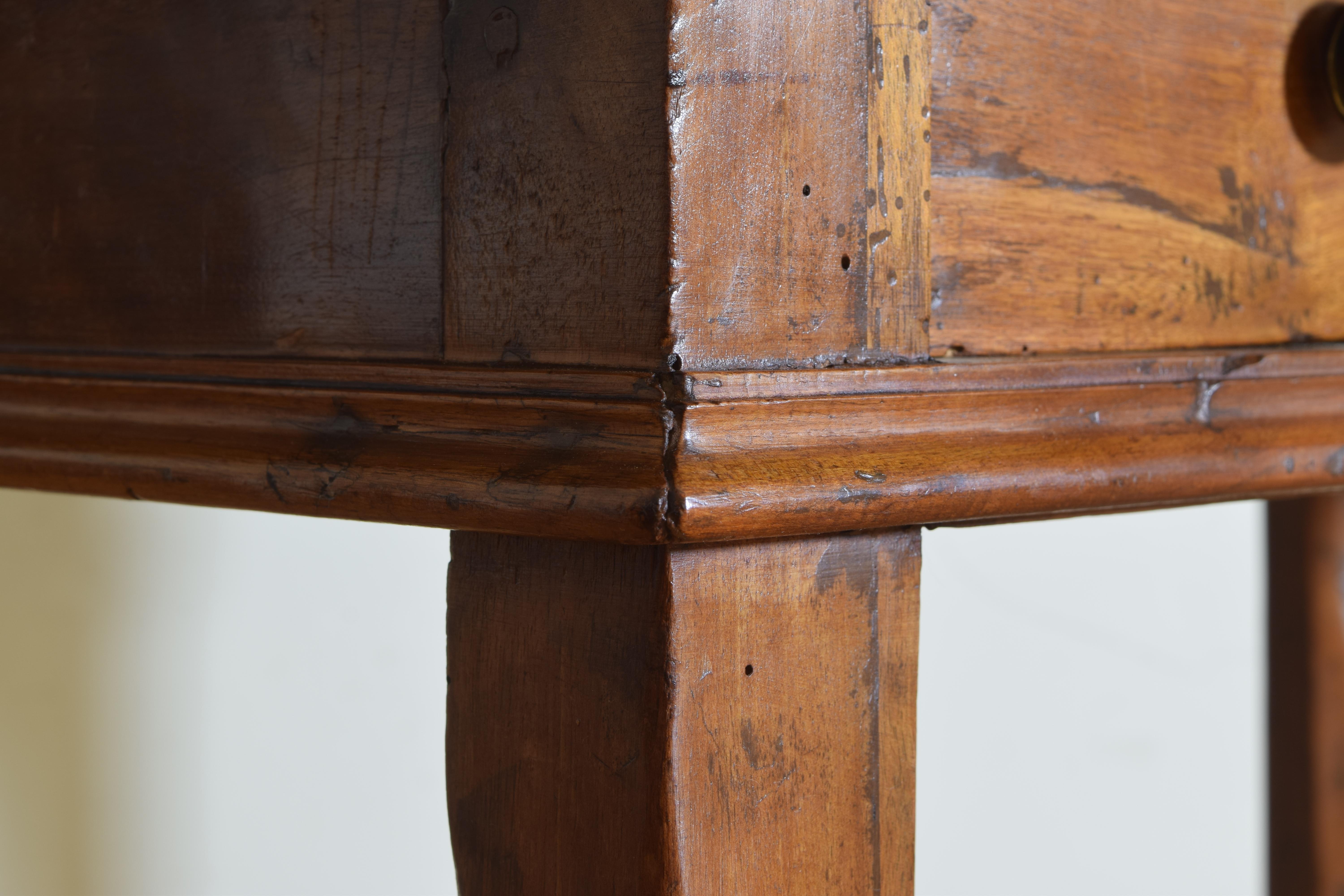 Italian Baroque Light Walnut 1-Drawer Center Table / Writing Table 4