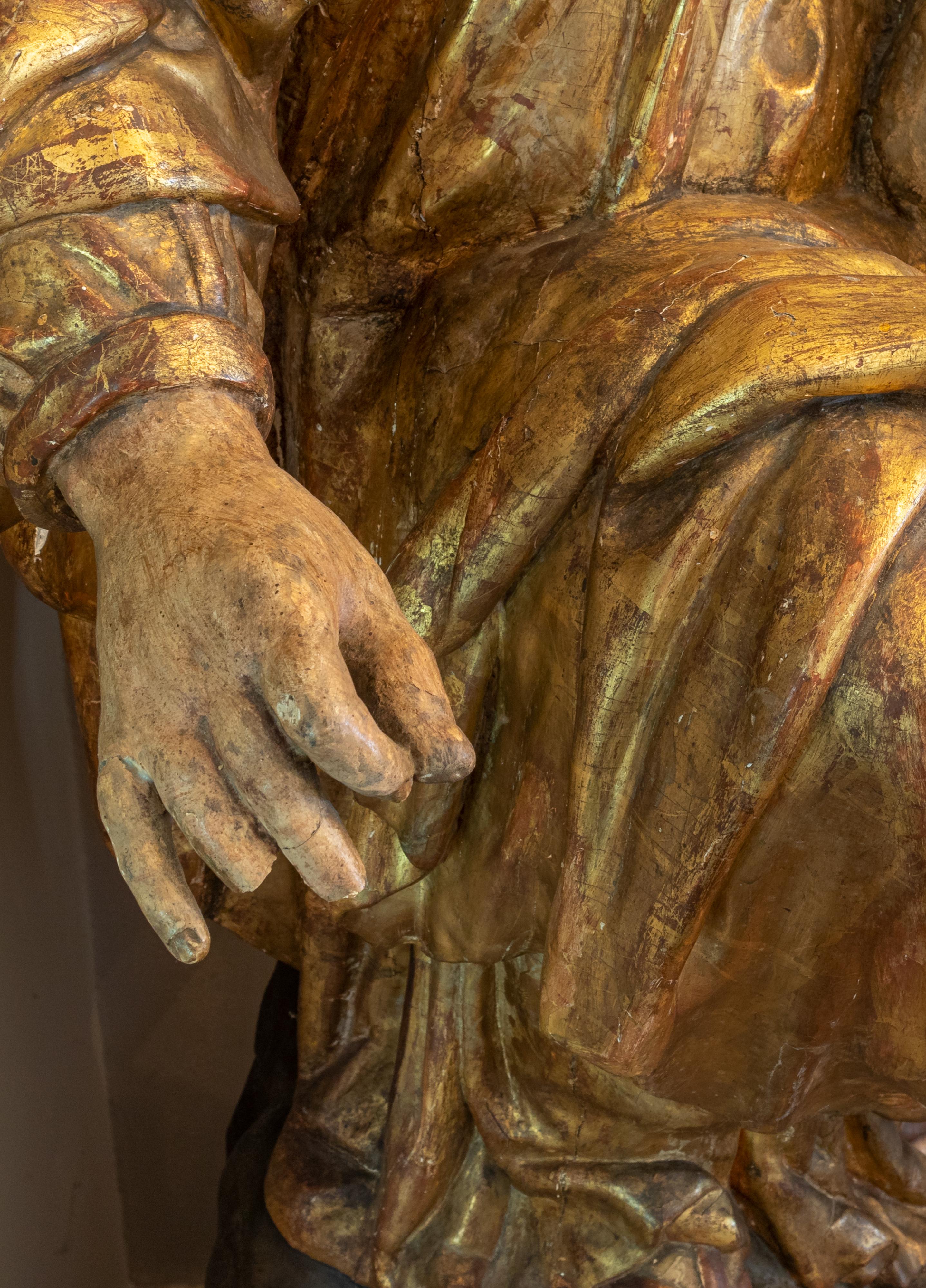 Italienische barocke Madonna mit Child Skulptur, 18. Jahrhundert im Angebot 4