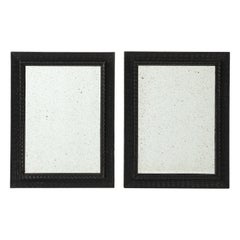 Italian Baroque Manner Ebonized and Ripple Carved Mirror Frame, circa 1900