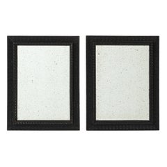 Italian Baroque Manner Ebonized and Ripple Carved Mirror Frame, circa 1900