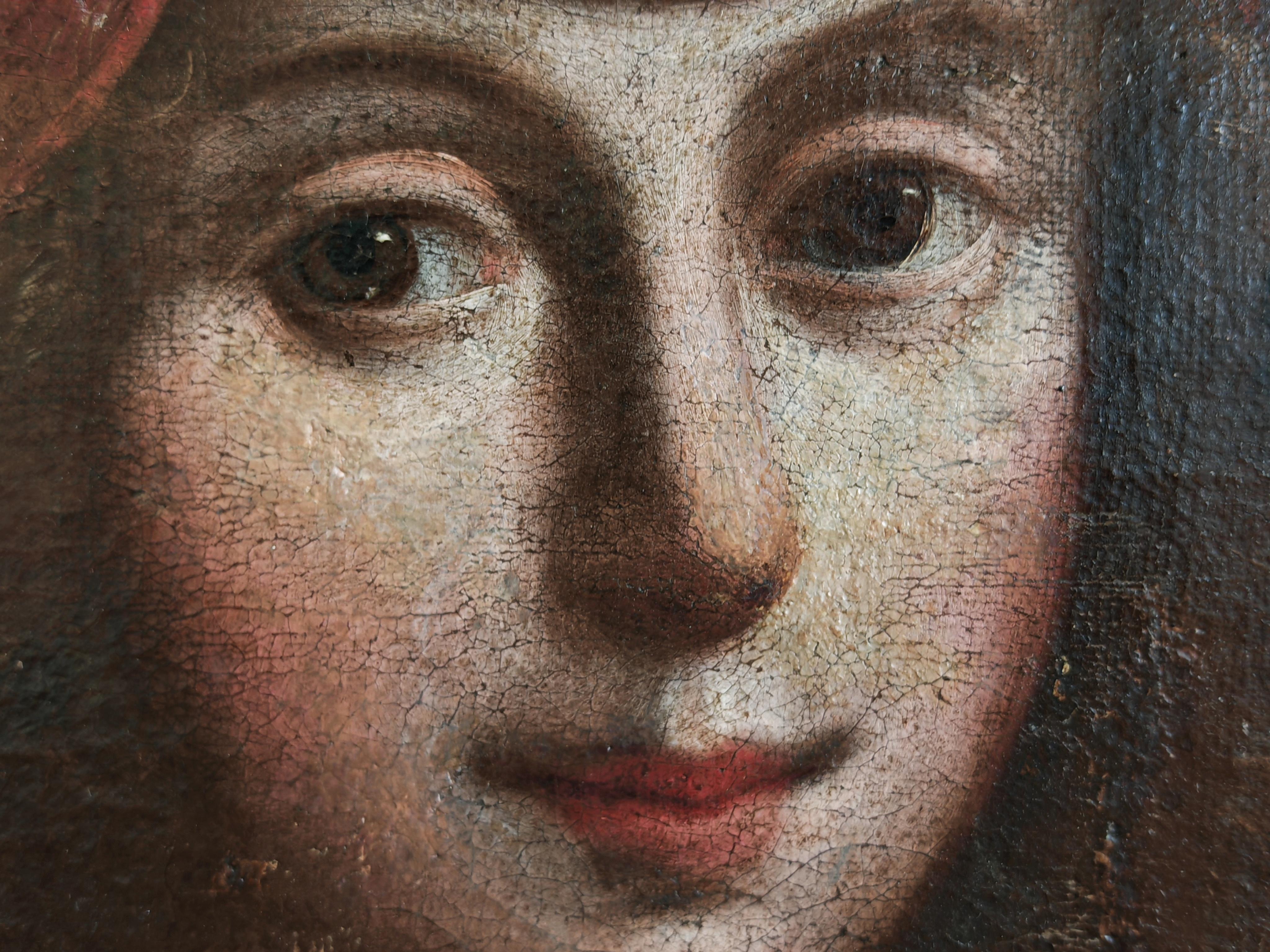 Olio su tela barocco italiano raffigurante Sybilla // Italia, XVII secolo in vendita 3