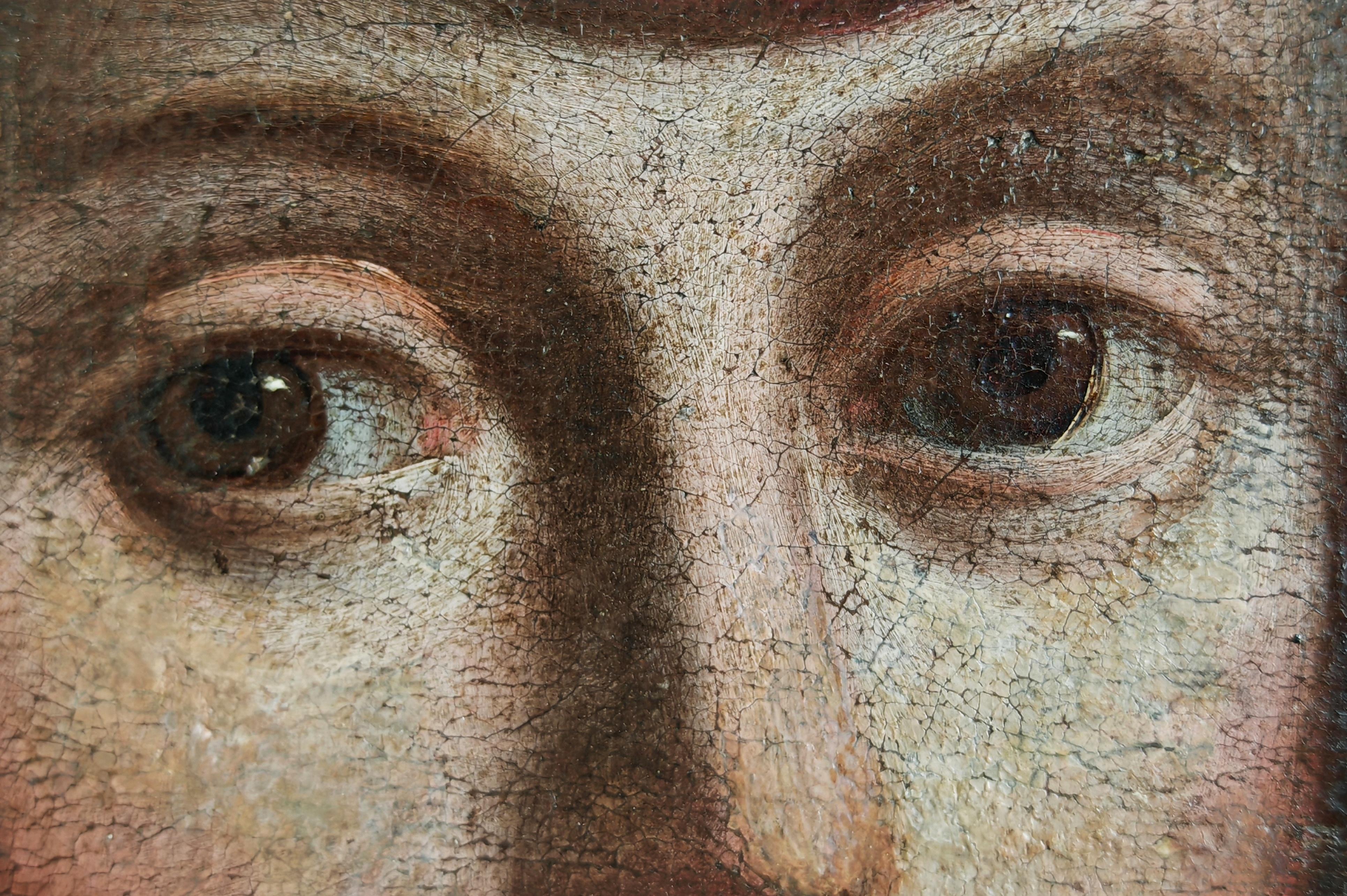Olio su tela barocco italiano raffigurante Sybilla // Italia, XVII secolo in vendita 4