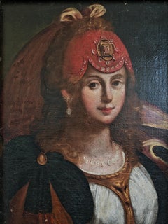 Antique Italian Baroque Oil on Canvas depicting Sybilla // Italy, 17th century